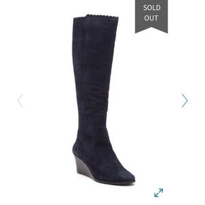 Jack Rogers Mia suede knee high wedge boot
